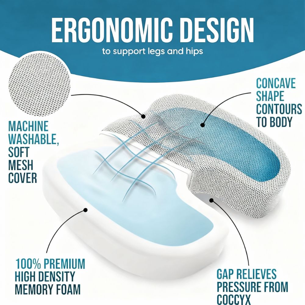 Korecta™ ErgoSeat Cushion - Transform Any Chair into an Ergonomic Seat